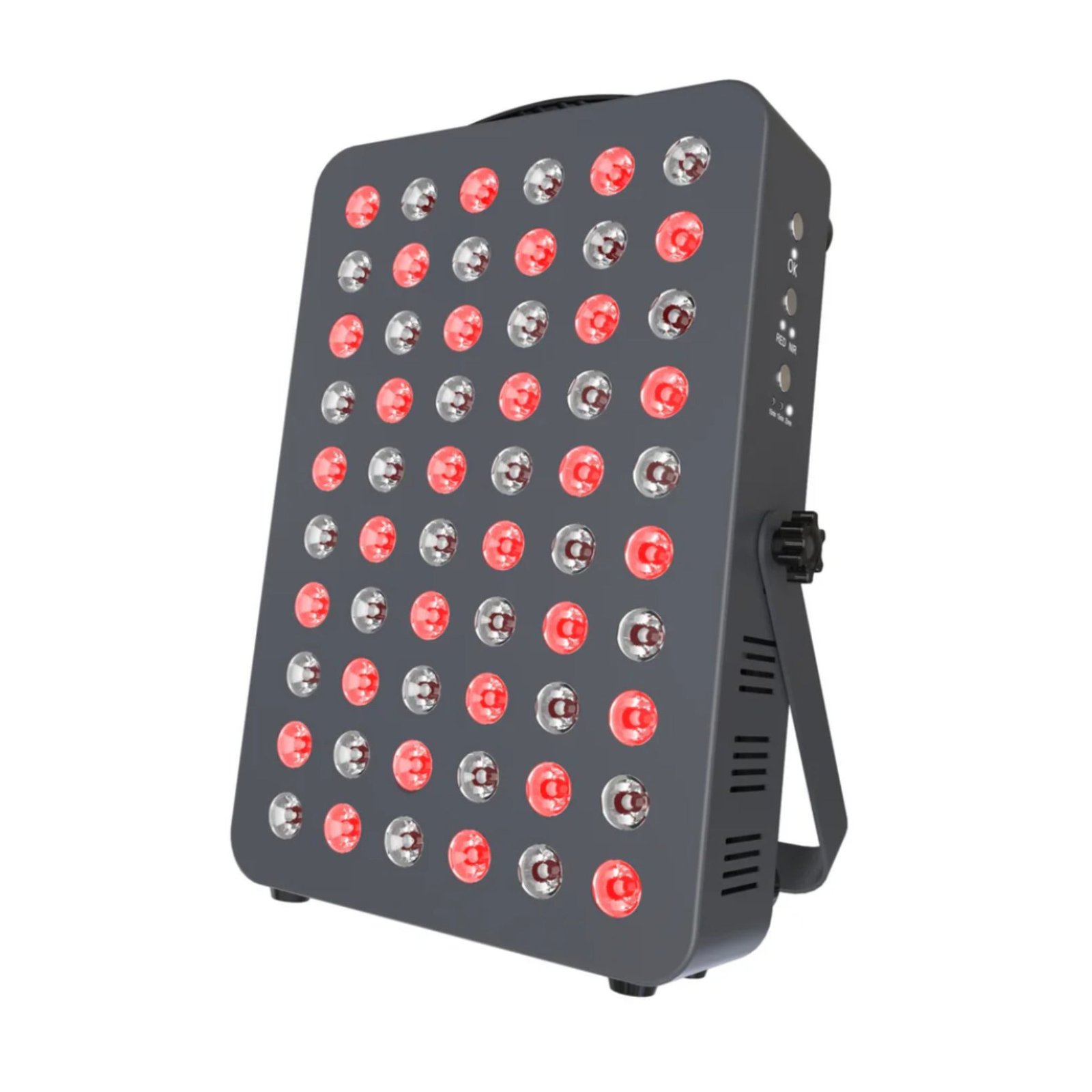 Hooga HG300 compact red light therapy panel, glowing red — manufacturer product photo