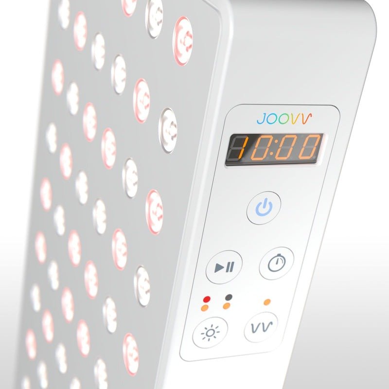 Close-up of Joovv Solo 3.0 controls and LEDs