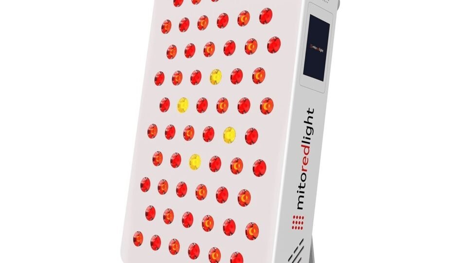 MitoPRO X red light therapy panel series, glowing red — manufacturer product photo